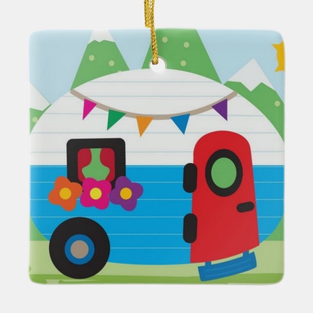 ORNAMENTO DE CERÂMICA *ENFEITES DE NATAL MOBILE HOME* (Frente)