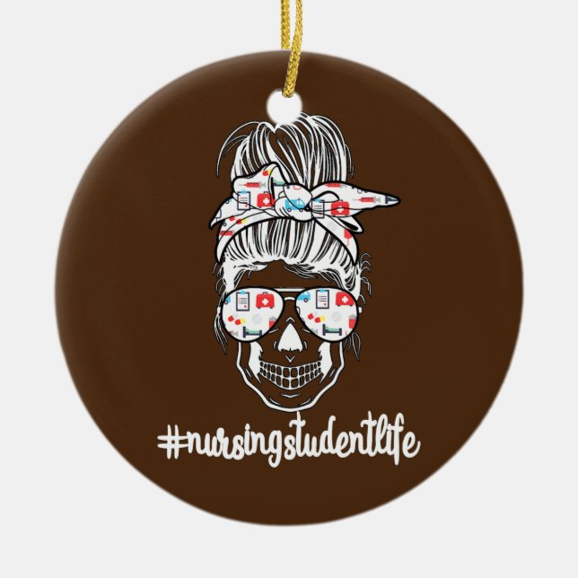 Ornamento De Cerâmica Enfermagem Estudante Enfermando Enfermeiro Escola  (Frente)