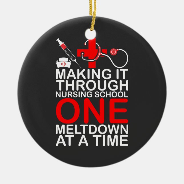 Ornamento De Cerâmica Enfermagem | Fazer Através Da Escola De Enfermagem (Frente)