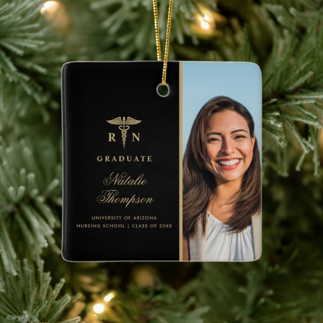 Ornamento De Cerâmica Enfermagem Personalizada para Graduação de Enferme (Árvore)