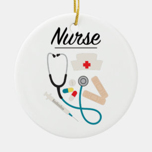 Ornamento De Cerâmica Enfermeira