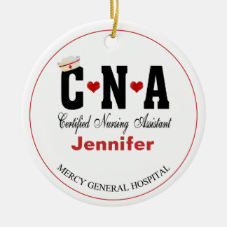 Ornamento De Cerâmica Enfermeira CNA Personalizada Enfermeira Cerâmica N