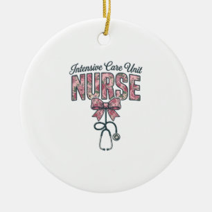 Ornamento De Cerâmica Enfermeira de Unidade de Terapia Intensiva Camisa 