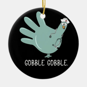 Ornamento De Cerâmica Enfermeira de Urgência Peru Gobble Squad Enfermeir