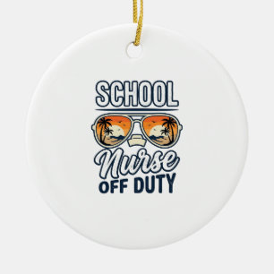 Ornamento De Cerâmica Enfermeira Escolar Fora de Serviço Camisa de Óculo