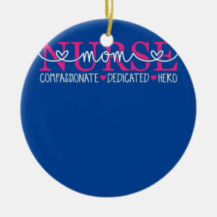 Ornamento De Cerâmica Enfermeira Mãe Compaixão Dedicada Herói