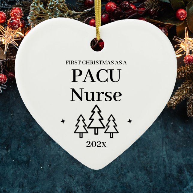 Ornamento De Cerâmica Enfermeira Pacu Primeiro Natal (Pacu Nurse First Christmas Ceramic Ornament
)