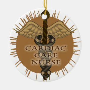 Ornamento De Cerâmica Enfermeiro de Cardiologia Caduceu