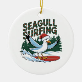 Ornamento De Cerâmica Enfermeiro de inverno, gaivota de Natal