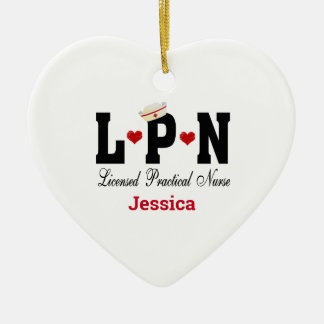 Ornamento De Cerâmica Enfermeiro de Natal Personalizado Enfermeiro LPN