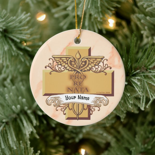 Ornamento De Cerâmica enfermeiro Orn caduceus (Árvore)