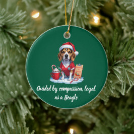 Ornamento De Cerâmica Enfermeiro Personalizado Cão Sobrevoado Natal
