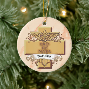 Ornamento De Cerâmica enfermeiro PRN Caduceus