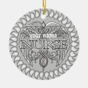 Ornamento De Cerâmica enfermeiro rico caduceus