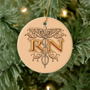 Ornamento De Cerâmica Enfermeiro rico de cobre