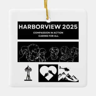 Ornamento De Cerâmica Enfermeiros Harborview Semana 2025 Ornament