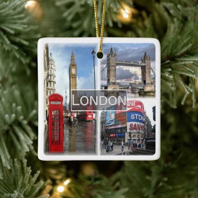 Ornamento De Cerâmica ENG048 LONDRES, Inglaterra, Europa, (Árvore)