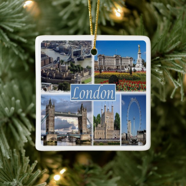 Ornamento De Cerâmica ENG056 LONDRES, Inglaterra, Europa, (Árvore)