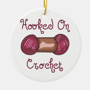 Ornamento De Cerâmica Enganchado no Crochet