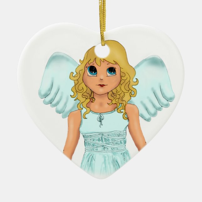 Ornamento De Cerâmica Engel (Frente)