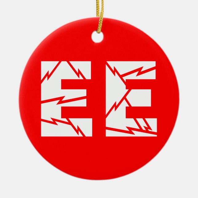 Ornamento De Cerâmica Engenharia Elétrica EE Carregada (Frente)