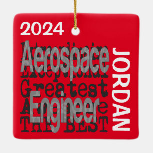 Ornamento De Cerâmica Engenheiro Aeroespacial Extraordinário PERSONALIZA