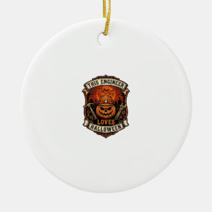 Ornamento De Cerâmica Engenheiro Ama Abóbora de Halloween Capacete Marte