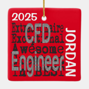 Ornamento De Cerâmica ENGENHEIRO CFD Extraordinário PERSONALIZADO