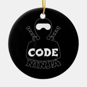 Ornamento De Cerâmica Engenheiro de Codificação de Computadores Ninja -
