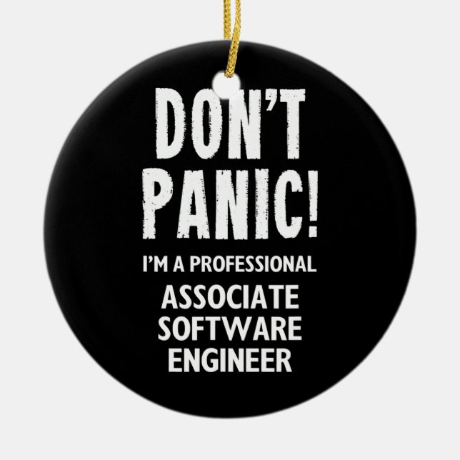 Ornamento De Cerâmica Engenheiro de software associado (Frente)