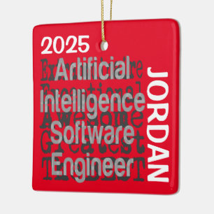 Ornamento De Cerâmica Engenheiro de Software de IA Extraordinário CUSTOM