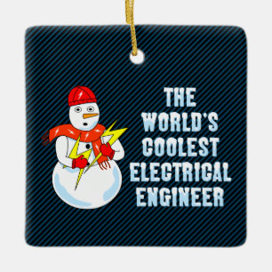 Ornamento De Cerâmica Engenheiro elétrico mais frio