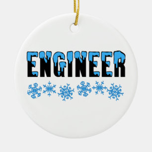 Ornamento De Cerâmica Engenheiro Floco de Neve
