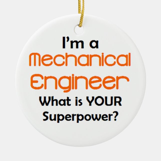 Ornamento De Cerâmica engenheiro mecânico (Frente)