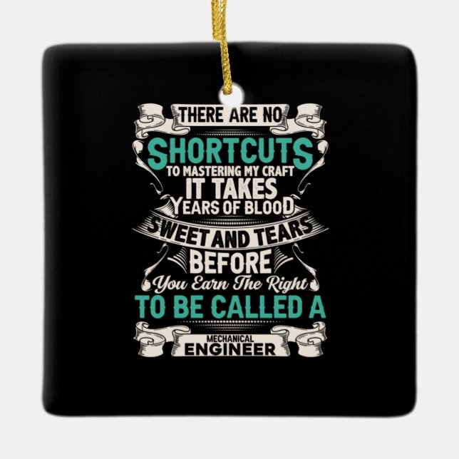 Ornamento De Cerâmica Engineer Mechanical Engineer (Frente)