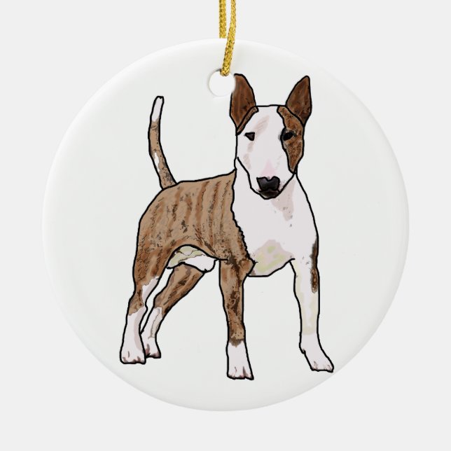 Ornamento De Cerâmica English Bull Terrier (Frente)