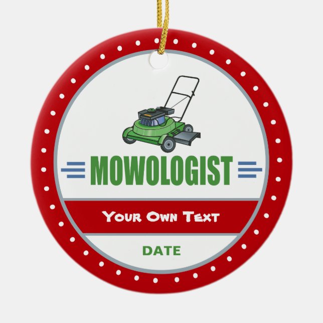 Ornamento De Cerâmica Engraçada Cuidados De Gramíneas (Frente)