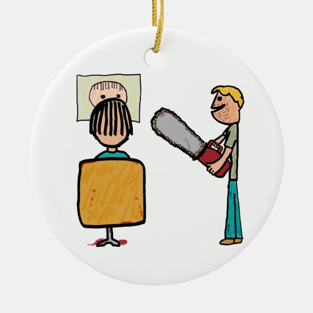 Ornamento De Cerâmica Engraçado Barber Sweeney Todd (Frente)