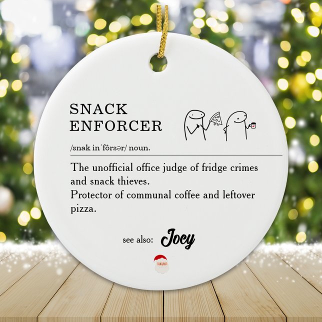 Ornamento De Cerâmica Engraçado Colega de Trabalho Escritório Natal Art (Funny Coworker Workplace Office Christmas Meme Art Ceramic Ornament)