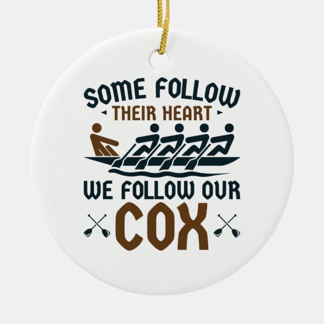 Ornamento De Cerâmica Engraçado Equipe de Remoção Coxswing Seguimos Noss (Frente)