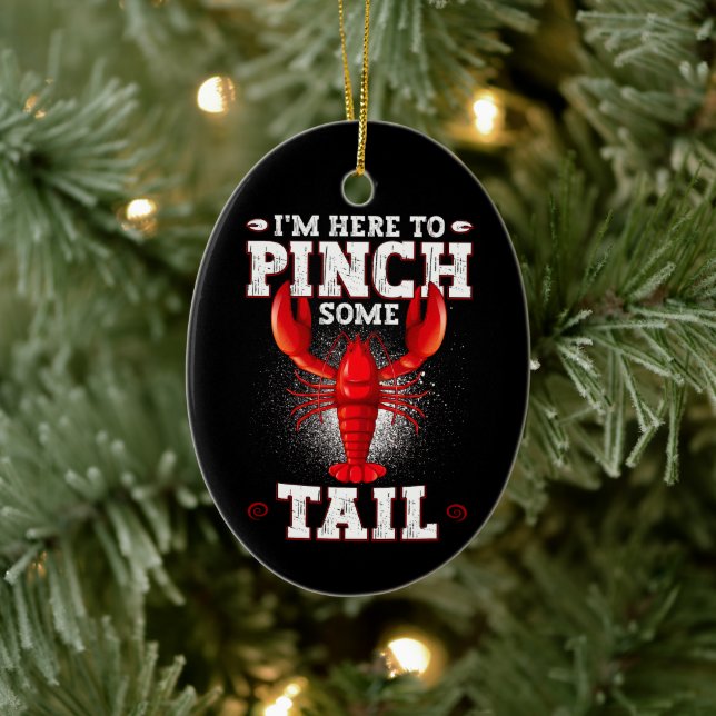 Ornamento De Cerâmica Engraçado, estou aqui para pegar uma prega (Árvore)