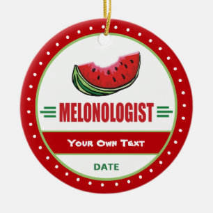 Ornamento De Cerâmica Engraçado Eu Adoro Melancia