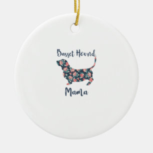 Ornamento De Cerâmica Engraçado Funny Basset Dava Presente Basset Caçou