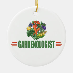 Ornamento De Cerâmica Engraçado Gardener