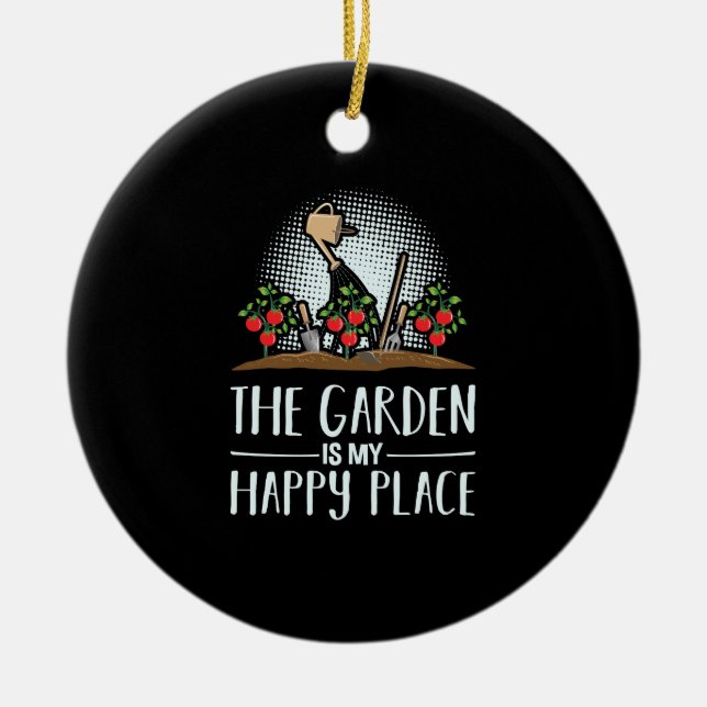Ornamento De Cerâmica Engraçado Gardening (Frente)