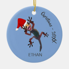 Ornamento De Cerâmica Engraçado Gecko Lizard