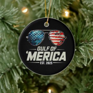 Ornamento De Cerâmica Engraçado Golfo Dos Estados Unidos América 2025 -