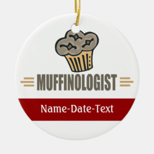 Ornamento De Cerâmica Engraçado Muffin