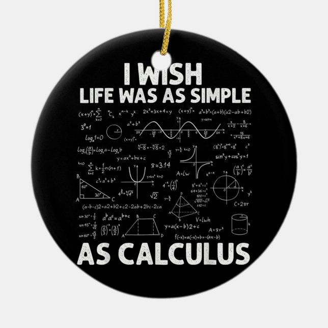 Ornamento De Cerâmica Engraçado Para Homens Professores De Matemática Hu (Frente)