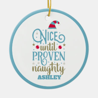 Ornamento De Cerâmica Engraçado personalizado ou bom Natal